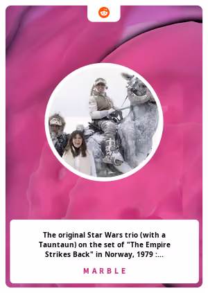 The original Star Wars trio (with a Tauntaun) on the set of "The Empire Strikes Back" in Norway, 1979 : OldSchoolCool