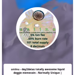 uniinu - day2datas totally awesome liquid doggie memecoin - Normally Unique | OpenSea
