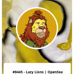 #8445 - Lazy Lions | OpenSea