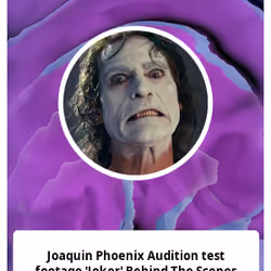Joaquin Phoenix Audition test footage 'Joker' Behind The Scenes