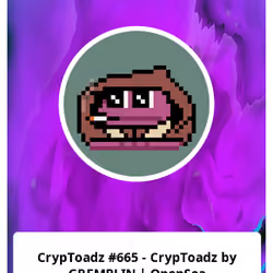 CrypToadz #665 - CrypToadz by GREMPLIN | OpenSea