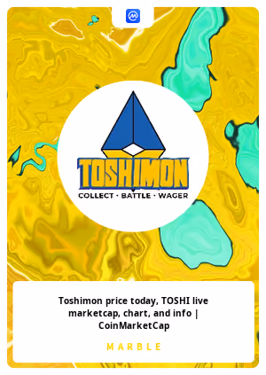 Toshimon price today, TOSHI live marketcap, chart, and info | CoinMarketCap