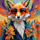 Spring Flower Power Fox