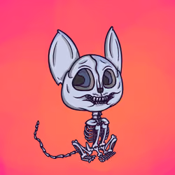 Skelekat Peach #060