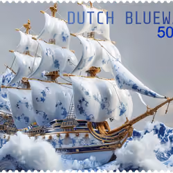 Blueware Sailing Ship