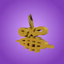 Golden FACE Earring