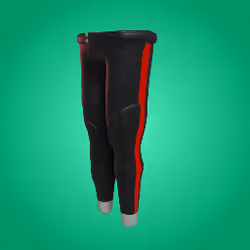 Pants with glowing red stripe