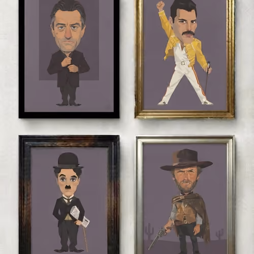 Curated Chronicles #08: Legends of the Silver Screen (4-Panel Edition)