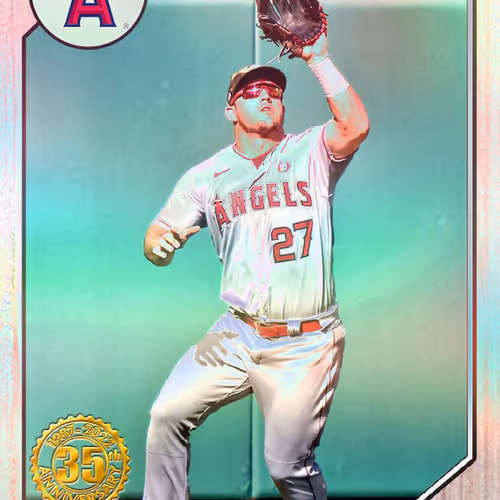Angels® Mike Trout 1987 35th Anniversary Chrome T87C-50 Super Rare