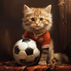 Uma bola e um gato