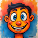Vibrant Painted Cartoon Faces