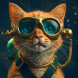 Scuba Cat – Coral Glow