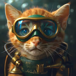 Scuba Cat – Turtle Guardian