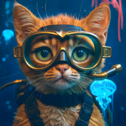 Scuba Cat – Jellyfish Neon
