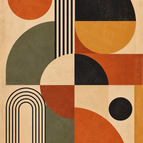 RM-003 — Retro Bauhaus Geometry