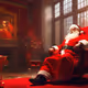 Santa Resting in Red