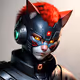 CYBER CAT WARRIOR PORTRAIT