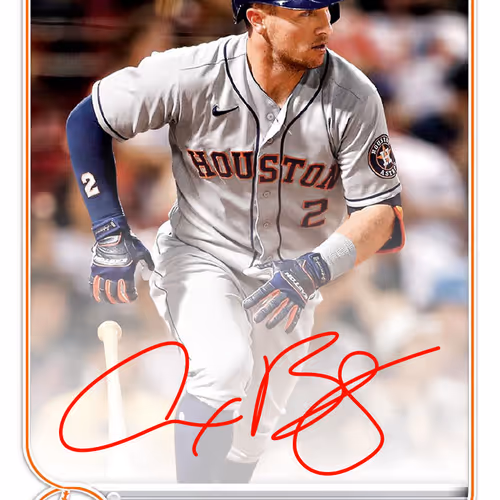 Houston Astros R Alex Bregman Facsimile Signature
