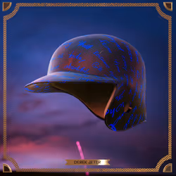 Derek Jeter Sapphire Hall of Fame Helmet #104