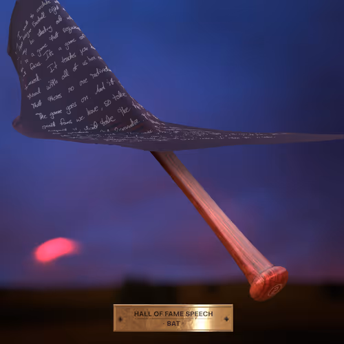Derek Jeter Platinum Hall of Fame Bat #758