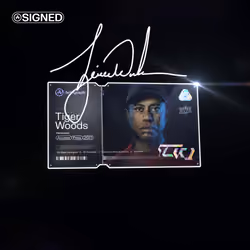 Tiger Woods Platinum Signed #64
