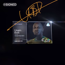Usain Bolt Carbon Signed #44