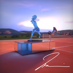 Naomi Osaka Sapphire Signed Immortal Statue #7