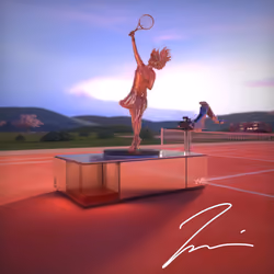 Naomi Osaka Ruby Signed Immortal Statue #7
