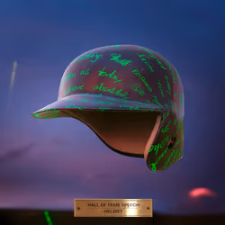 Derek Jeter Emerald Hall of Fame Helmet #190