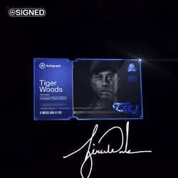 Tiger Woods Sapphire Signed #5