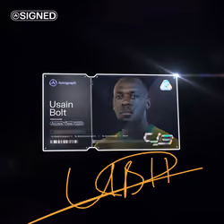 Usain Bolt Platinum Signed #70