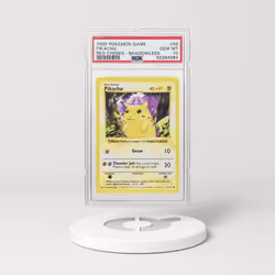 [THIS NFT HAS MOVED] 1999 Pokémon Base Set Shadowless Red Cheeks Pikachu #58 (PSA 55284084)