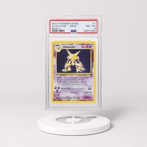 [THIS NFT HAS MOVED] 2000 Pokémon Base Set 2 Holo Alakazam #1 (PSA 52377064)