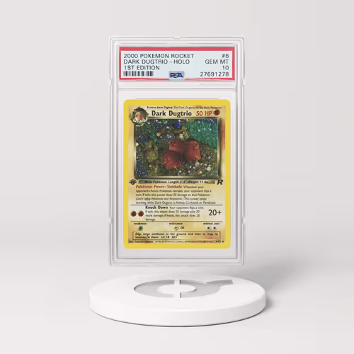 [THIS NFT HAS MOVED] 2000 Pokémon Team Rocket 1st Edition Holo Dark Dugtrio #6 (PSA 27691278)