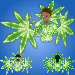 Adjustable Green Color Wings