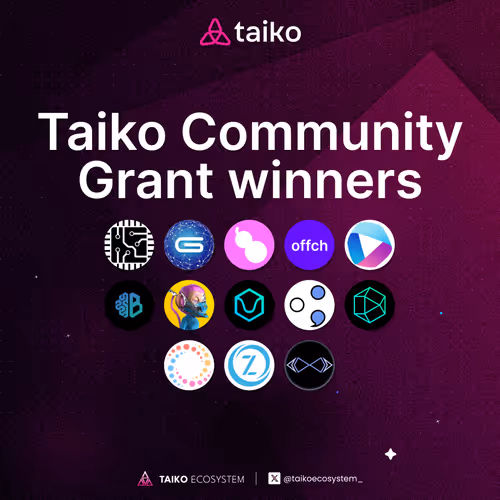 Taiko Community Grant Winners 🥁