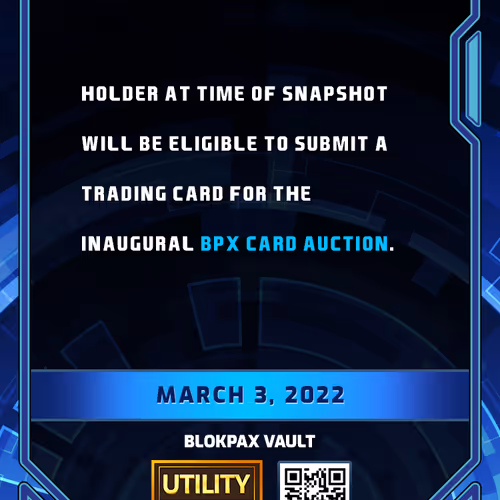 Utility Insert 2: Trading Card in BPX Auction (UI-2)