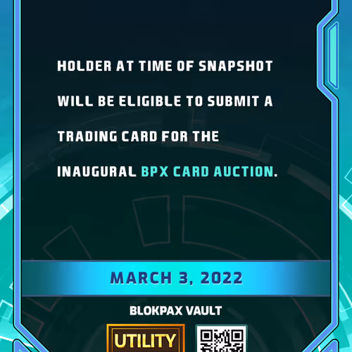 Utility Insert 2: Trading Card in BPX Auction (UI-2)
