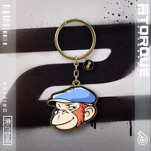 Premium Grease Monkey Games Keychain