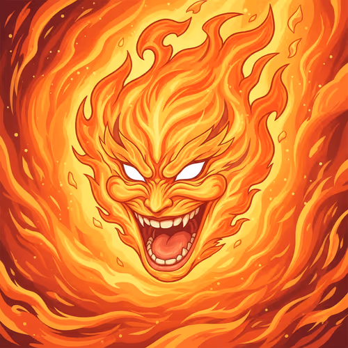 Face in the Flames