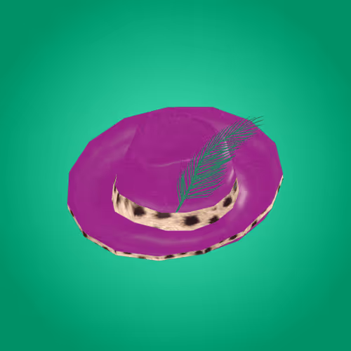 Purple Feather Hat