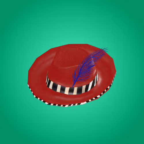 Red Feather Hat