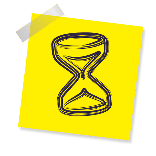 Notes And Flowers Hourglass