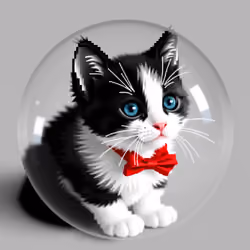 Pixilated Cute Kittens #971
