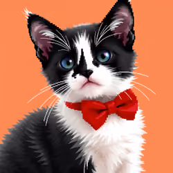 Pixilated Cute Kittens #976