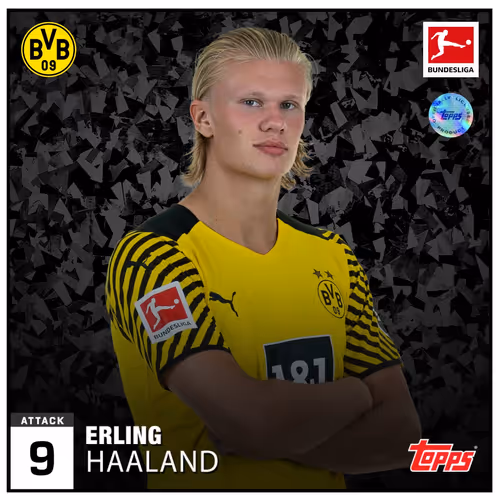 Erling Haaland DOR Animation Black Refractor S1-02 Epic