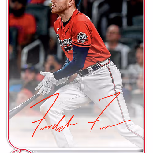 Atlanta Braves Tm Freddie Freeman Facsimile Sign 1
