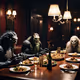 Monsters Having Some Dinner. Happy Halloween 2024.