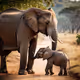 Elephant and Baby