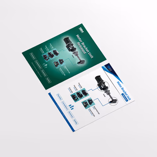 Motor Bracket Unit Promotional Leaflet Design - Jan. 2024